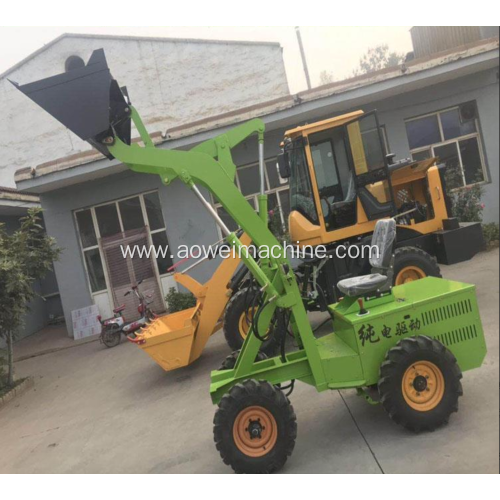 Electric Mini Wheel Loader Small Tractor Front End Loader 1 Ton For Sale